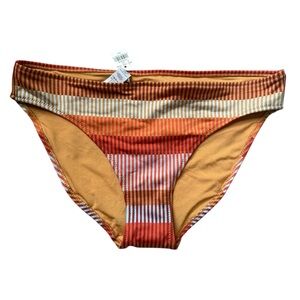 Aerie Red and Blue Striped Bikini Bottom